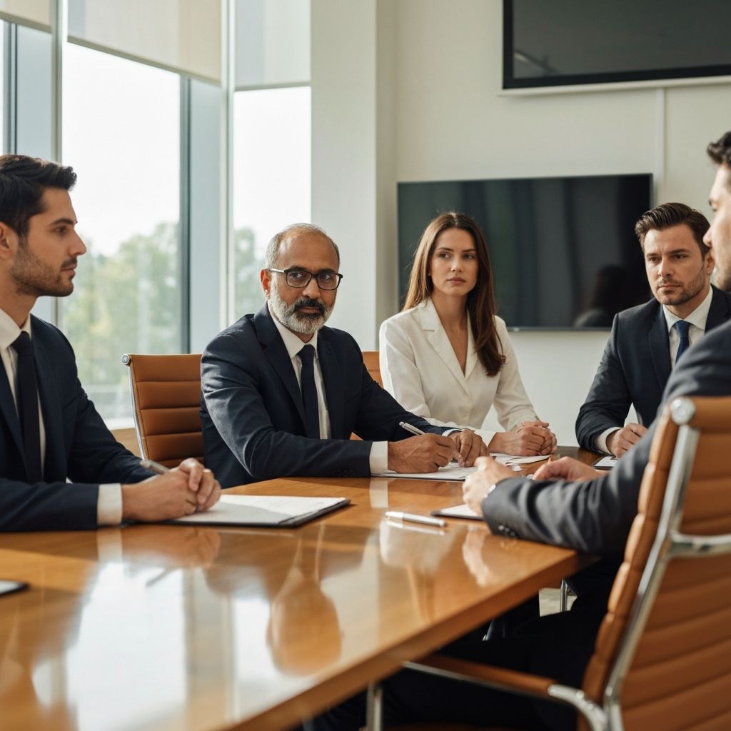 Equipo de abogados en reunión
